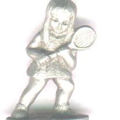 Spoontiques Girl With Tennis Racket