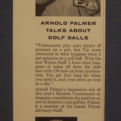 Vintage Ad: 1958 Wilson Golf Balls With Arnold Palmer