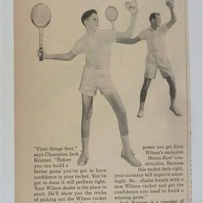 1958 Wilson Tennis Racket with Jack Kramer