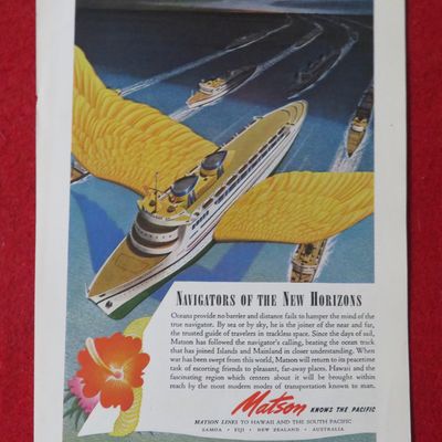 1944 Matson Lines To Hawaii with New Horizons