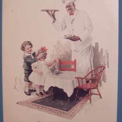 1917 Cream Of Wheat Cereal w/Boy Covering Girl's Eyes