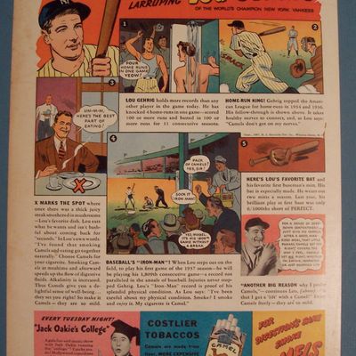 1937 Camel Cigarettes with Baseball's Lou Gehrig