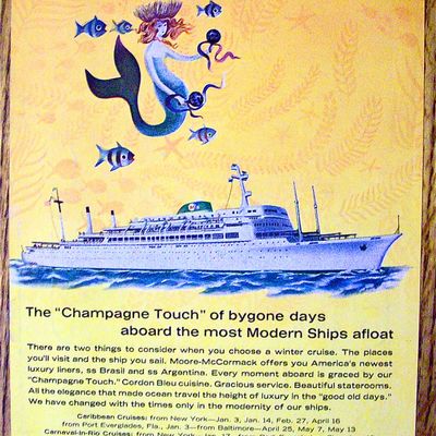 1964 Moore-McCormack Lines with Mermaid & Fish
