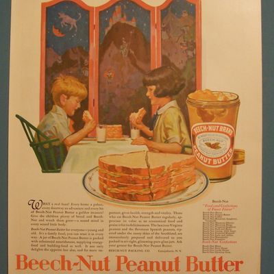 1927 Beech-Nut Peanut Butter w/Boy & Girl Eating