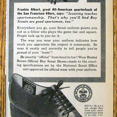 Vintage Ad: 1950 Buster Brown Shoes w/Frankie Albert