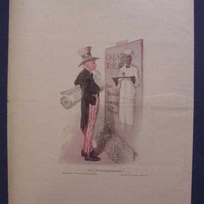 1921 Cream Of Wheat Cereal Ad with Uncle Sam