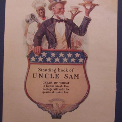 1918 Cream Of Wheat Cereal Ad with Uncle Sam