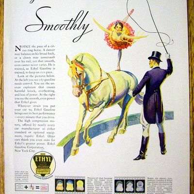 1932 Ethyl Gasoline with Woman & Man in the Circus