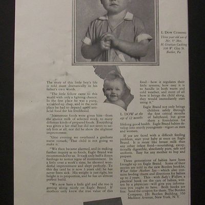 Vintage Ad1926  Borden's  Eagle  Brand  Condensed  Milk