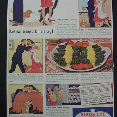 1940  Dual  Ad:  Birds  Eye  Foods  &  Campbell's  Soup