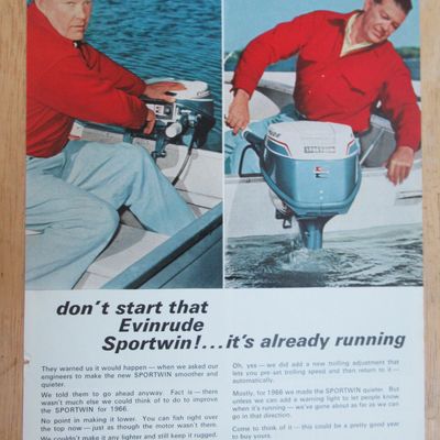 1966 Evinrude Outboards with Man In A Sportwin