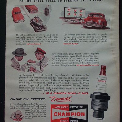 1950 Champion Spark Plugs with A Champion Driver