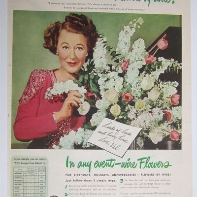 1945 FTD Florists  Telegraph  Delivery with Grace Moore