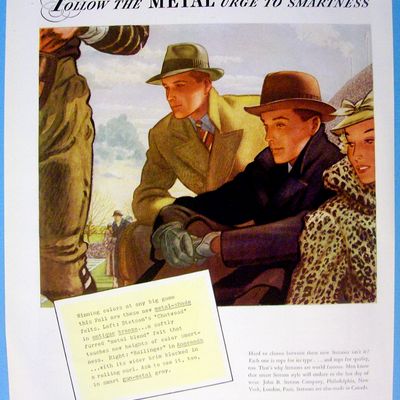 1937 Stetson Hats with Metal Shade Felt Hats