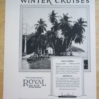 1924 Royal Mail Steam Packet with Winter Cruises