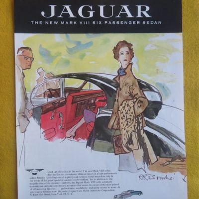 1957 Jaguar Automobile with New Mark VIII Sedan