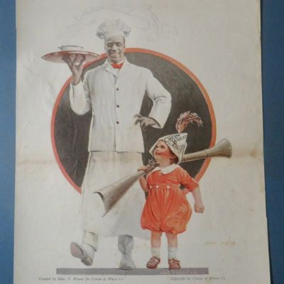 1921 Cream Of Wheat Cereal with Cereal Man & Little Boy