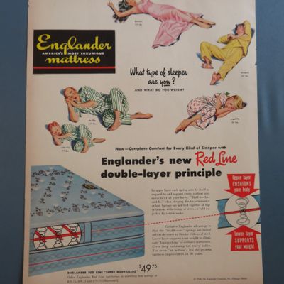 1948 Englander Mattress w/5 Different Types of Sleepers