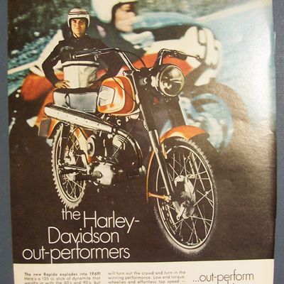 Vintage Ad: 1968 Harley - Davidson Rapido Motorcycle