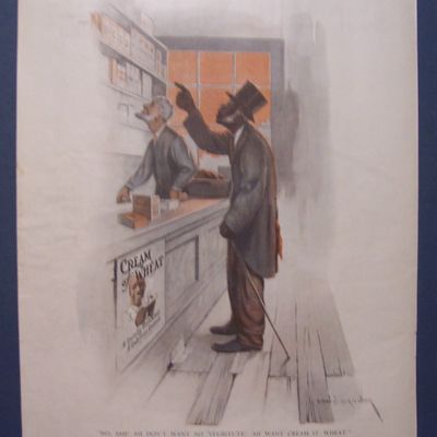 1914 Cream Of Wheat Cereal Ad with Man Pointing