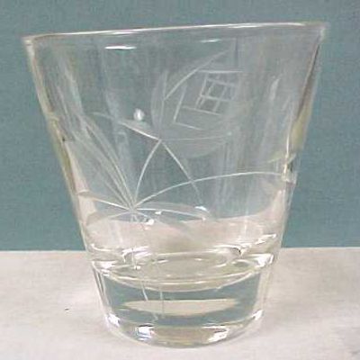 Juice Glass, cut design