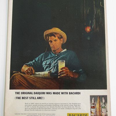 1963 Bacardi With Man Holding A Drink In His Hand