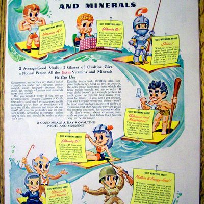 1944 Ovaltine w/Quit Worrying About Vitamins & Minerals