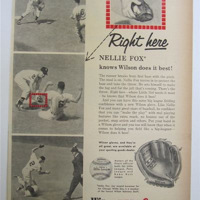 1959 Wilson Glove With Baseball's Nellie Fox