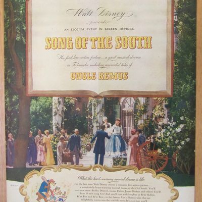 1946 Walt Disney's Song Of The South with the South