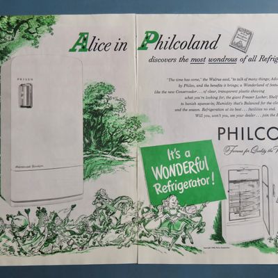 1948 Philco Refrigerator w/ Alice in Philcoland