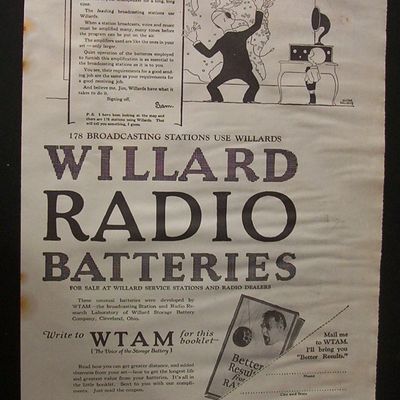 Vintage Ad: 1925  Willard  Radio  Batteries