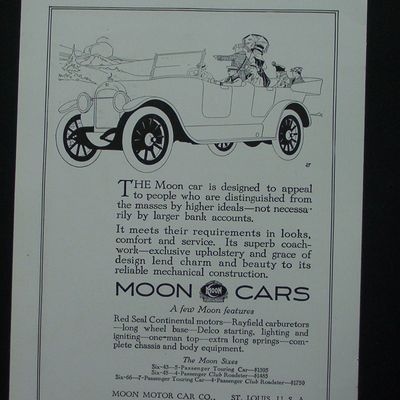 1917 Moon Cars with Picture of a Car
