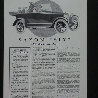 1916 Saxon Six with the Saxon Six Car