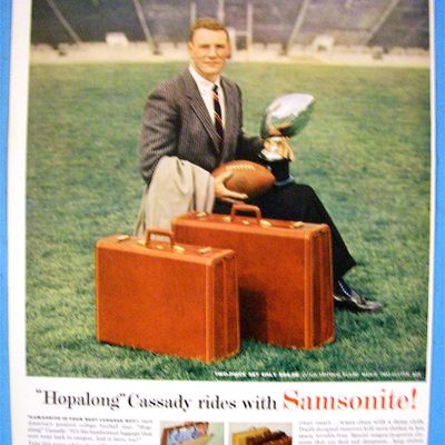 1956 Samsonite Luggage with Football's Hopalong Cassady