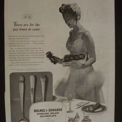 1944  Holmes & Edwards  Sterling  Inlaid Silverplate