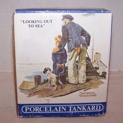 Norman Rockwell Tankard, Looking Out to Sea, 1985, Box