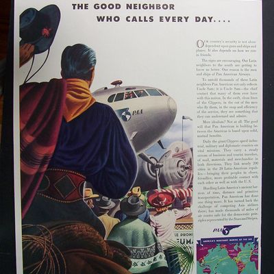 Vintage Ad: 1941  Pan  American  Airlines