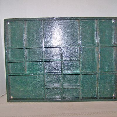 Large Wooden Printer's Box/Shadow Box/For Miniatures