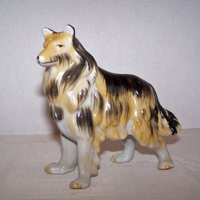 Collie Dog Figurine, Made in Japan
