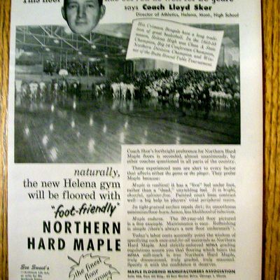 Vintage Ad: 1955 Northern Hard Maple w Coach Lloyd Skor
