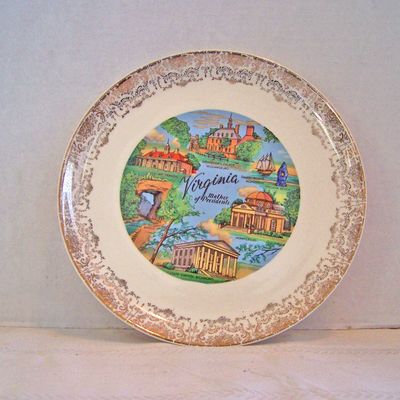 Virginia Souvenir Plate