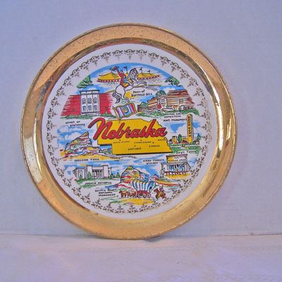 Nebraska Souvenir Plate