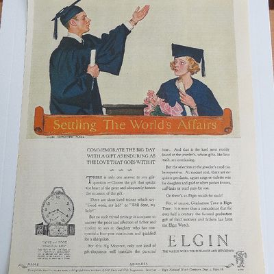 1926 Elgin Watch w/Graduates By James Montgomery Flagg