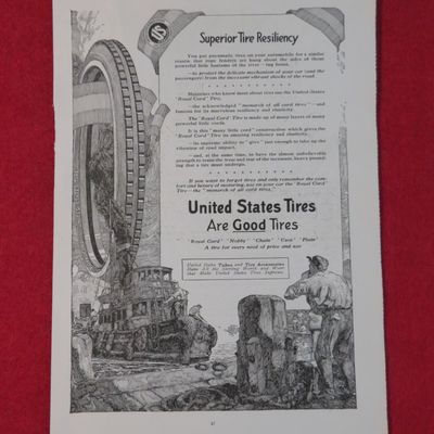 1917 United States Tires with Superior Tire Resiliency