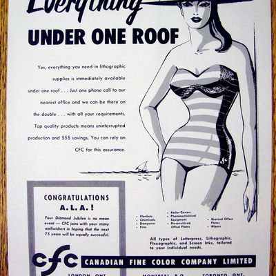 1957 Canadian Fine Color Company with Woman