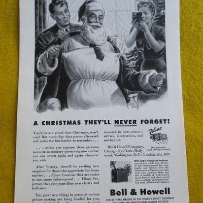1944 Bell & Howell Filmo Camera with Dad Being Santa