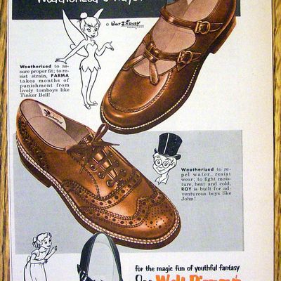 Vintage Ad: 1953 Peters Weather Bird Shoes w/ Peter Pan