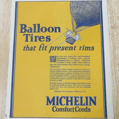 1924 Michelin Tires With Balloon Tires