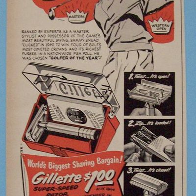 Vintage Ad: 1950 Gillette Razor w/Sammy Snead