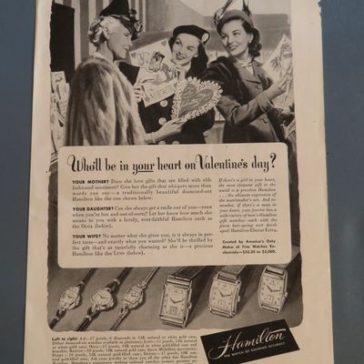 1948 Hamilton Watches with Women & Valentine's Day